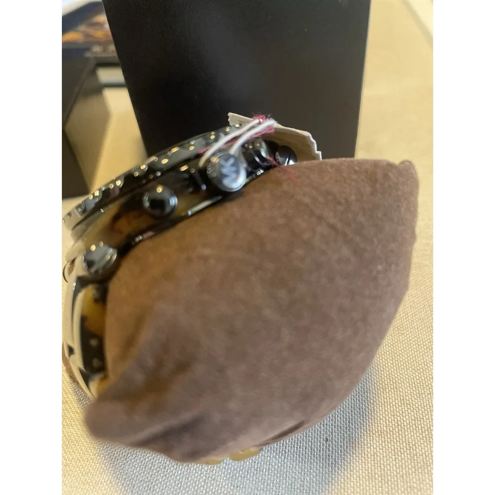 Michael Kors Bel Aire MK5401 Watch for Women Tortoise Shell Band Charcoal Face